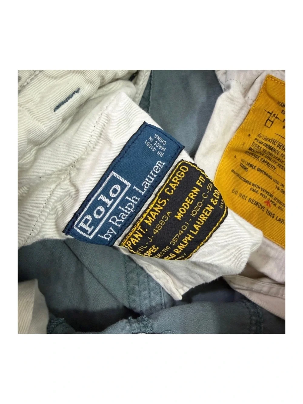 MASSIVE PRICE GOUGE 🚨‼️ Polo Ralph Lauren Vintage Gray Cargo Pants - Picture 5 of 6